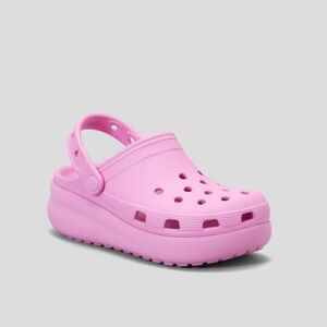 Crocs Girls Classic Cuties Platform Shoes With Lisa Frank Jibbit Charm